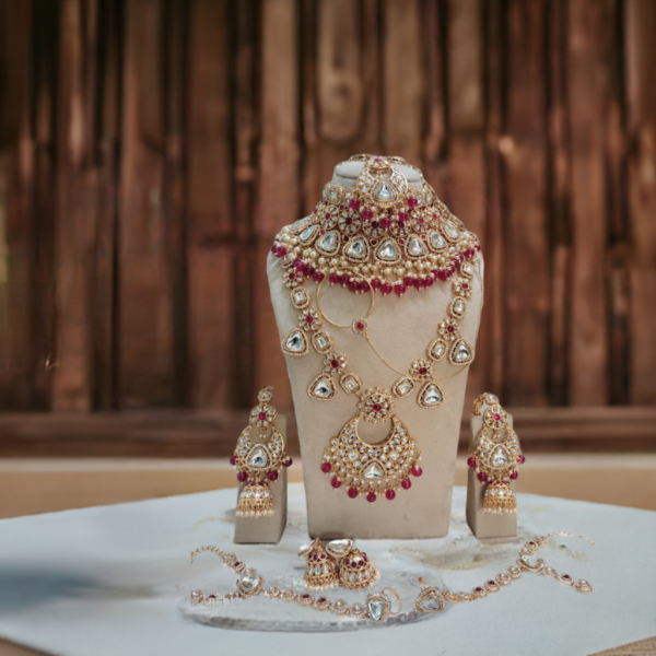 Exquisite Luxurious Artificial Bridal Kundan Jewelry Set – Perfect for Weddings & Special Occasions