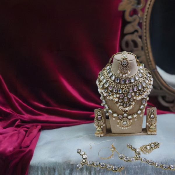 Luxurious Bridal Kundan Jewelry Set – A Royal Touch for Your Special Day