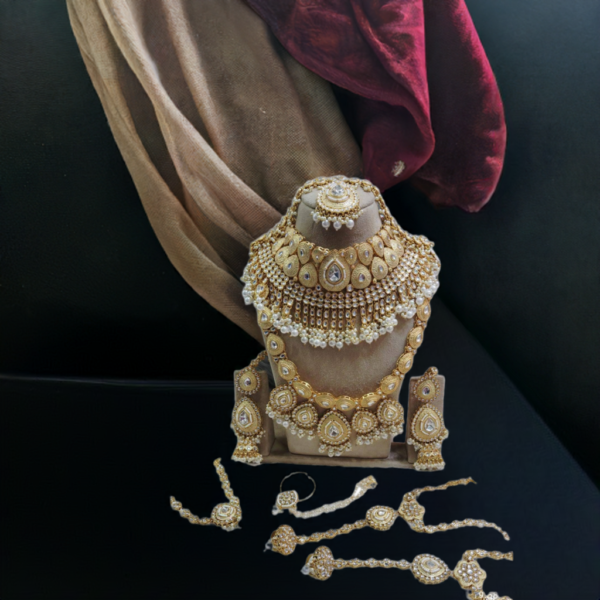 Luxurious Bridal Kundan Jewelry Set – A Royal Touch for Your Special Day