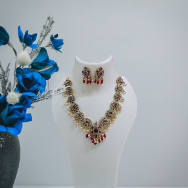 Luxurious Long Kundan Set – Radiate Royal Elegance