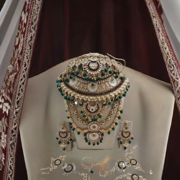 Luxury Bridal Kundan Necklace Set – Exquisite Artificial Jewelry for Brides