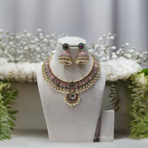 Premium  luxury Copper Pendal-Handcrafted with Love in Beautiful Heavy look in multicolor Necklace.