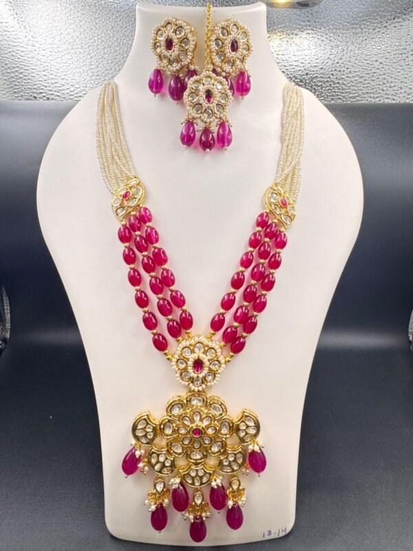 Long Kundan Necklace Set