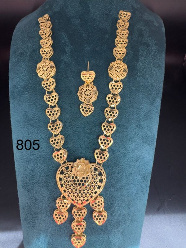 Long Copper Necklace Set