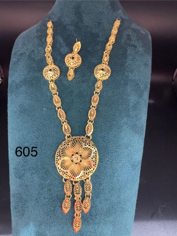 Long Copper Necklace Set