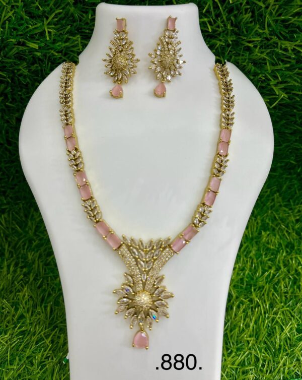 Mehndi Polish AD Necklace Set