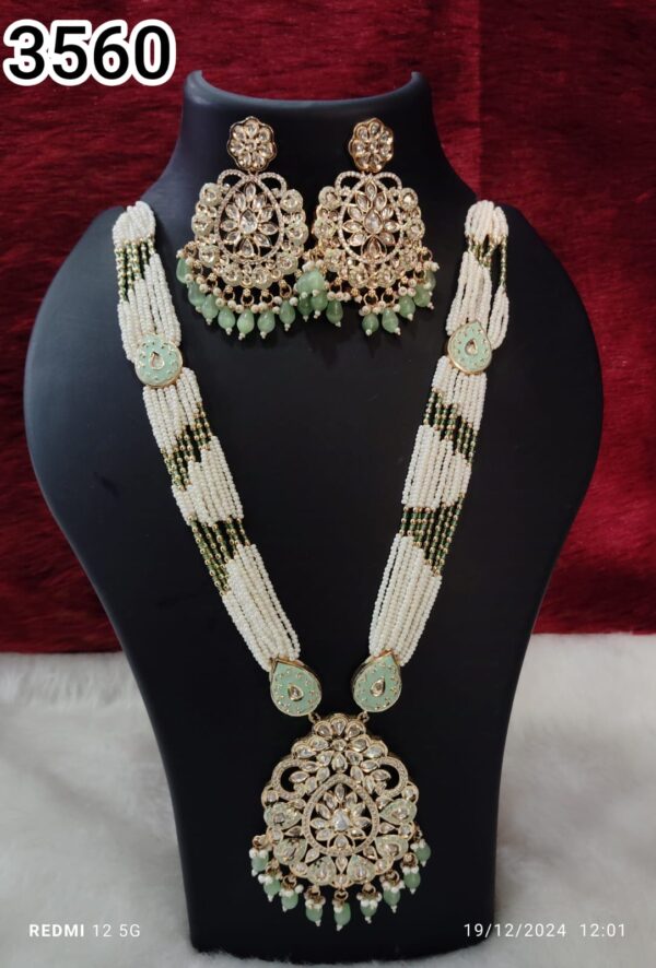 Long Kundan Necklace Set