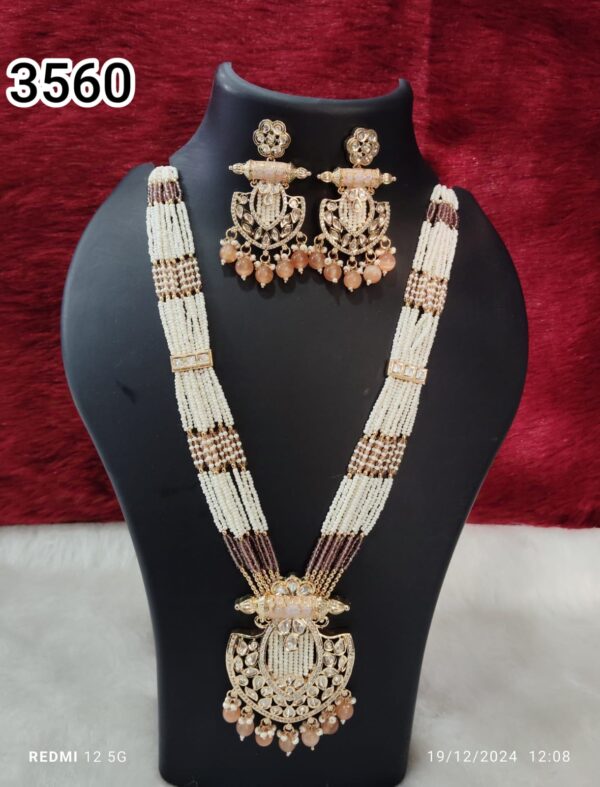 Long Kundan Necklace Set