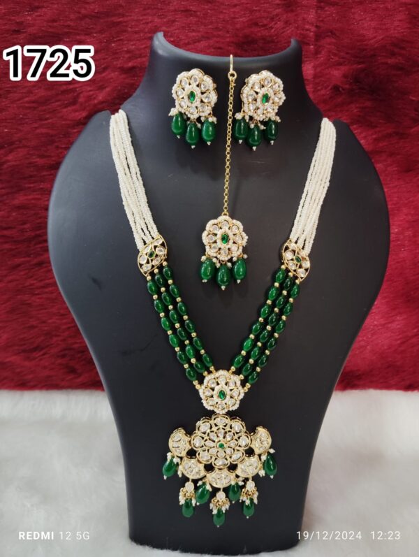 Long Kundan Necklace Set