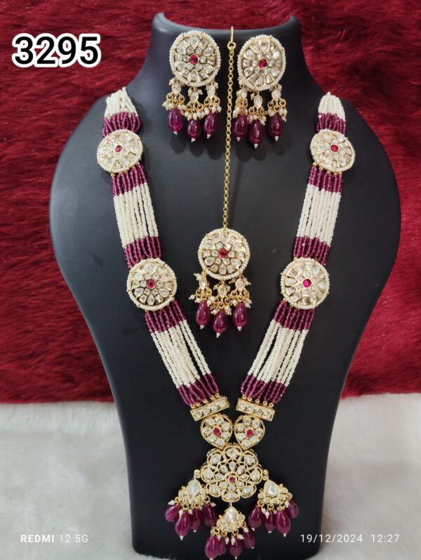 Long Kundan Necklace Set