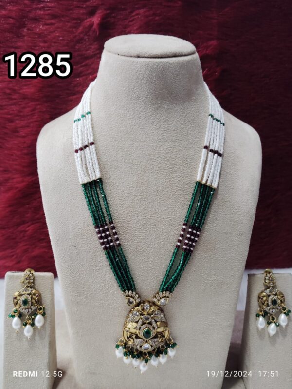 Long Kundan Necklace Set