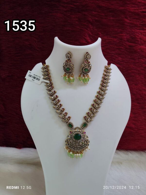 Long Kundan Necklace Set