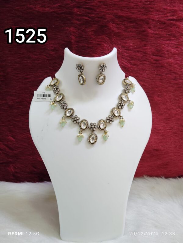 Long Kundan Necklace Set