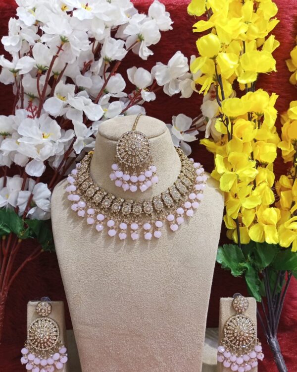 Luxurious Mehndi Polish Set with Maagh Tikka With Royal White And Baby Color Elegance