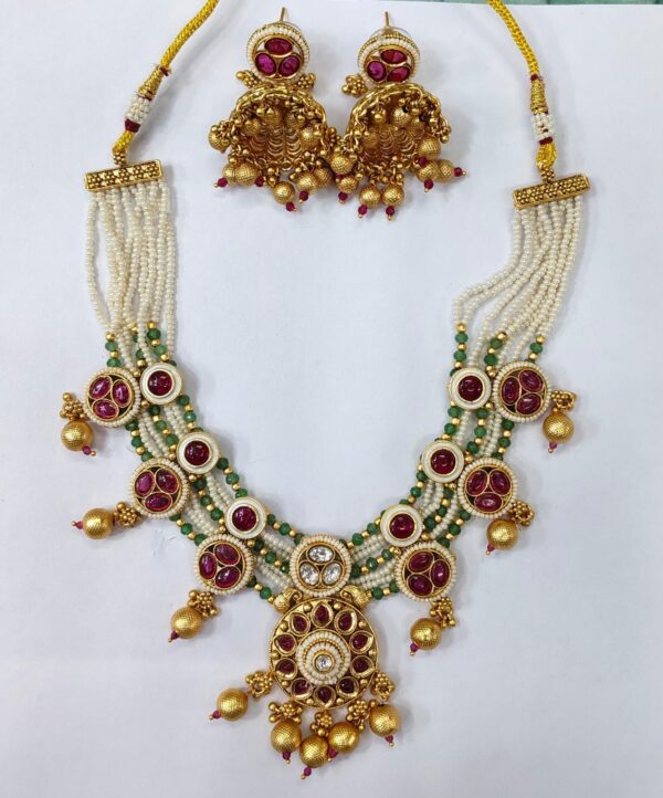 Copper Necklace With Beautiful Jhumki