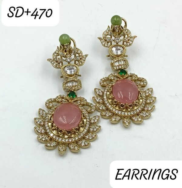 Moissanite Polki Earrings