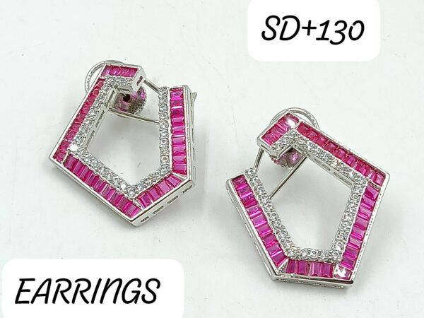 Elegant Pink Moissanite Stud Earrings – Sparkle with Grace