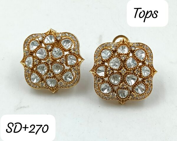 Luxurious Golden Moissanite Tops – Timeless Sparkle & Elegance