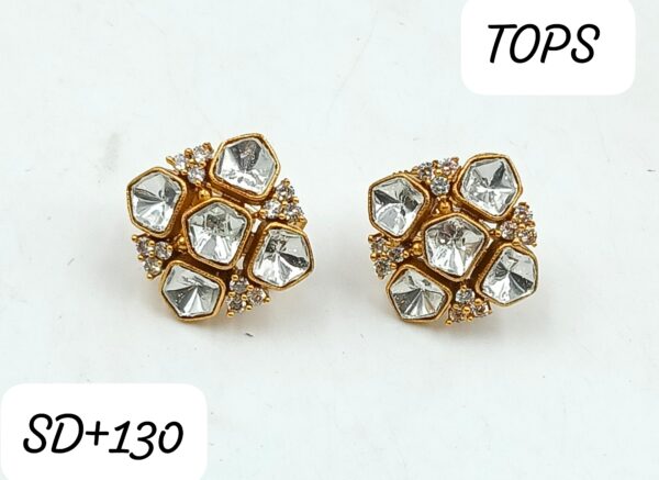 Luxurious Golden Moissanite Tops – Timeless Sparkle