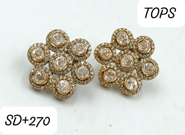 Luxurious Golden Moissanite Tops – Timeless Sparkle